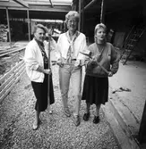 Tre kvinnor från kommunkontoret i Brickebacken, 1987