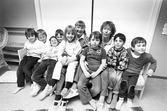 Personal med blivande förstaklassare i Vivalla, 1988