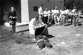 Deltagare i kurs i brandförsvar, 1989