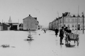 Översvämning på Ekersgatan, 1900