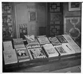 Bokställ på Örebro Stadsbibliotek på Fabriksgatan, ca 1950