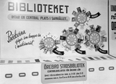 Bibliotekets informationsmonter, Fabriksgatan, 1940-tal