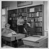Elever i Ekeby och Gällersta Folk- och Skolbibliotek i Ekeby Kyrkskola, 1955
