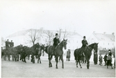 Västerås.
Ek:s åkeri samt två ryttare. C:a 1940-tal.