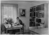 Läserum i Grythyttans Folkbibliotek, 1955