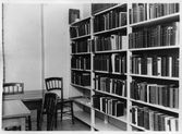 Bokhyllor i ABF-Biblioteket i Hammar, 1955