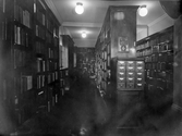 Utlåningsrummet på Hällefors Kommunbibliotek, 1950