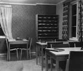Studierum på Tysslinge Folkbibliotek i Garphyttan, 1955