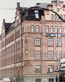 Tegelbyggnad på Järnvägsgatan, 1970-tal