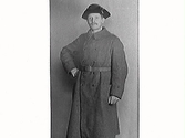 Porträtt av Börje Börjesson från Grönabur, Tölö i någon sorts uniform (landstormens?).