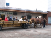 Häst och vagn vid invigning av kulturprojekt i Baronbackarna, 2007-11-19