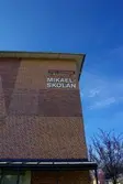 Mikaelskolans skylt i Baronbackarna, 2008-04-12