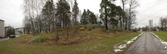 Panoramabild över gravkullen i Baronbackarna, 2008-04-12