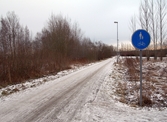 Gamla järnvägsvallen mellan Ladugårdsängen och Sörbyängen, 2005-12-01