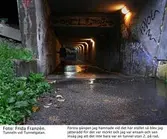Mörk tunnel under Örebros norra infart, 2010-10-26