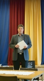 ÖBO:s distriktschef informerar på Boendedemokratidag i Oxhagen, 2007-09-24