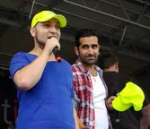 Konferencierer på V.OX-festivalen i Varbergaparken, 2012-08-25