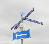 Vägvisare på Räntmästargatan, 2016-04-14