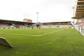 Vy över fotbollsplanen vid Behrn Arena, 2016-04-14