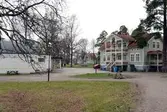 Globen och äldre träbyggnader i Brunnsparken, 2016-04-18