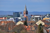 Nikolaikyrkan från Sörbybacken, 2016-05-04