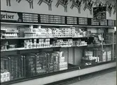 Västerås, Stenby.
Interiör från Obs matmarknad. 1979.
