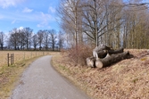 Gång- och cykelväg vid Ekbacken vid Oset, 2016-03-29