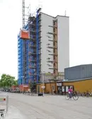 Höghus under renovering, Hjalmar Bergmans väg 52, 2016-05-19