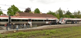 Tågmöte vid Södra station, Eugénplatsen 2, 2016-05-26