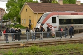 Avstigna passagerare vid Södra station, Eugénplatsen 2, 2016-05-26