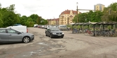Bil- och cykelparkering vid Svartå Bangata 1, 2016-05-26