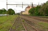 Järnvägsspår norrut längs Svartå Bangata, 2016-05-26