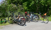 Cykelparkering vid förskolan Solskenet, Postgatan 8, 2016-05-31