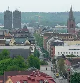 Vy över Stor- och Drottninggatan, 2016-05-20