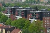 Påbyggda hus Hovstavägen 13-17, 2016-05-20