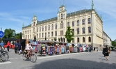 Klädförsäljning på Stortorgets övre del, 2016-06-22