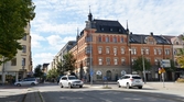 Vy från korsningen Storgatan/Järnvägsgatan, 2016-09-02