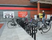 Cykelparkering på Tybble Torg, 2016-09-19