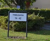 Gatuskylt, Tybblegatan 14-42, 2016-09-19