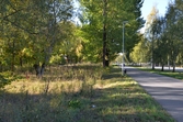 Gång- och cykelväg längs Gustavsviksvägen söderut. 2016-10-06
