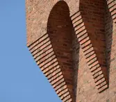 Detalj av vattentorn vid Södra Grev Rosengatan 50. 2016-10-05