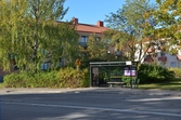Busshållplats vid Längbro torg. 2016-10-05
