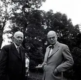 Landshövding Ruben Wagnsson och Arthur Heiding (politiker tillhörig Bondeförbundet).
