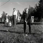 Krocketspel vid Grankullaviks pensionat.