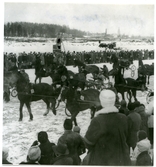 Västerås.
Hästsport. Trav på Mälarens is, 1947.