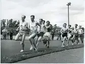 Västerås. 
Stafettlöpning på Arosvallen. C:a 1946.