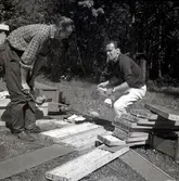 Provborrningar av urberget i Rälla. Prov utfördes på flera ställen.