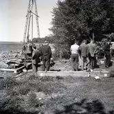 Provborrningar av urberget i Rälla. Prov utfördes på flera ställen.