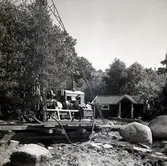 Provborrningar av urberget i Rälla. Prov utfördes på flera ställen.