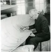 Västerås, Skultunavägen.
Max Anderssons kanotbyggeri, 1946.